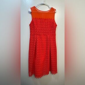 Hobbes London Orange Embroidered Dress